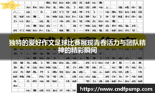 独特的爱好作文足球比赛展现青春活力与团队精神的精彩瞬间